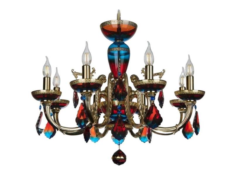 Xlmoebel Kronleuchter Design Bohemia Deckenleuchte Farbige Kristalllampe Lichtquellen, Hergestellt in Europa von Xlmoebel