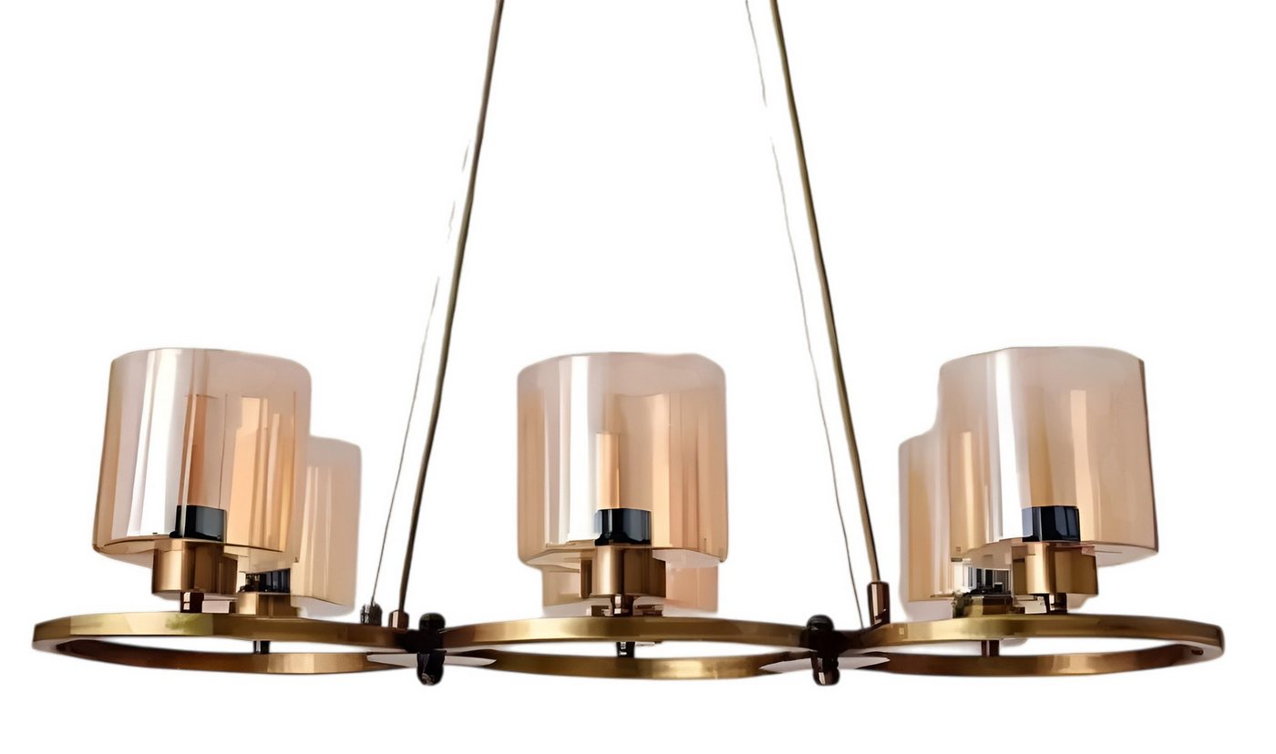 Xlmoebel Hängeleuchte Moderne Metallpendelleuchte mit Glas für das Wohnzimmer, Hergestellt in Europa Xlmoebel Hängeleuchte Moderne Metallpendelleuchte mit Glas für das Wohnzimmer, Hergestellt in Europa von Xlmoebel