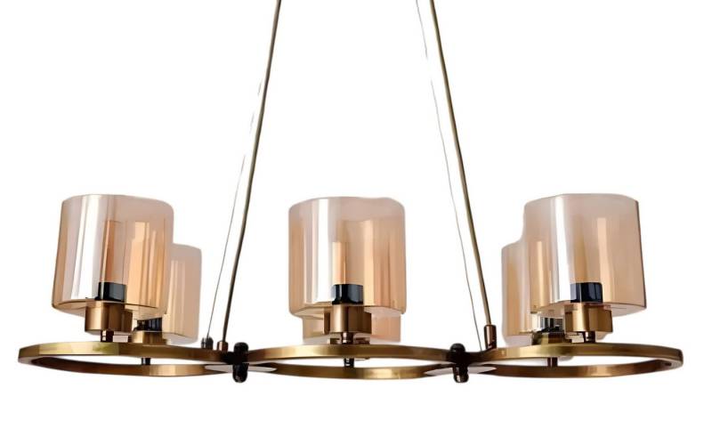 Xlmoebel Hängeleuchte Moderne Metallpendelleuchte mit Glas für das Wohnzimmer, Hergestellt in Europa Xlmoebel Hängeleuchte Moderne Metallpendelleuchte mit Glas für das Wohnzimmer, Hergestellt in Europa von Xlmoebel