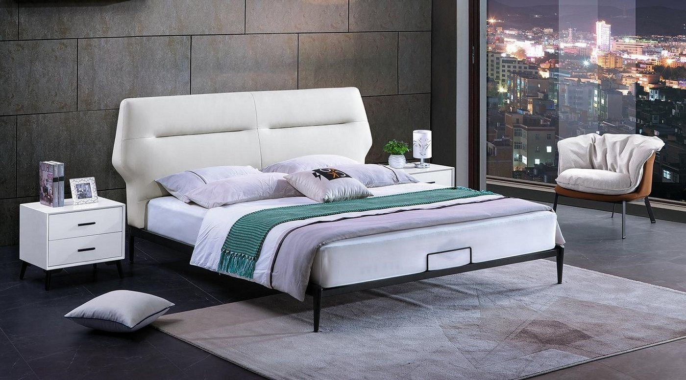 Xlmoebel Lederbett Traditionelles Doppelbett aus Holz im ländlichen Stil aus Echtholz (Bett), Hergestellt in Europa von Xlmoebel