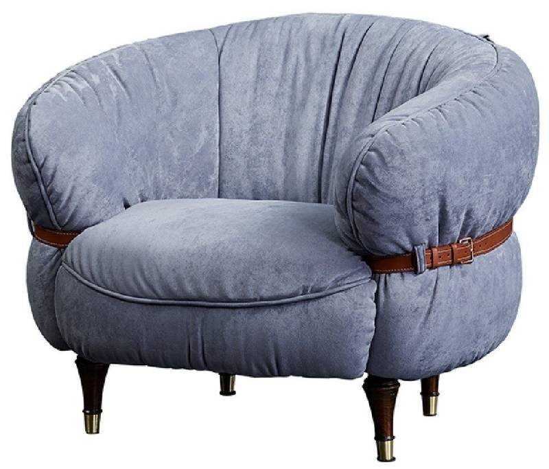 Xlmoebel Loungesessel Club Lounge Sessel - Designer TV-Sofa Stuhl Polsterstühle - Textile (Sessel), Hergestellt in Europa von Xlmoebel