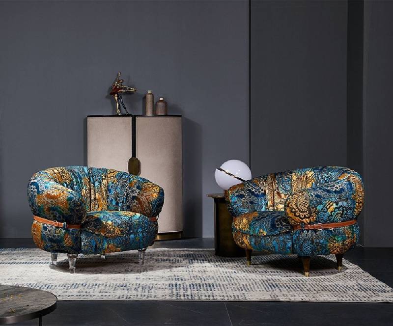 Xlmoebel Loungesessel Club Lounge Sessel - Designer TV-Sofa Stuhl Polsterstühle - Textile (Sessel), Hergestellt in Europa von Xlmoebel
