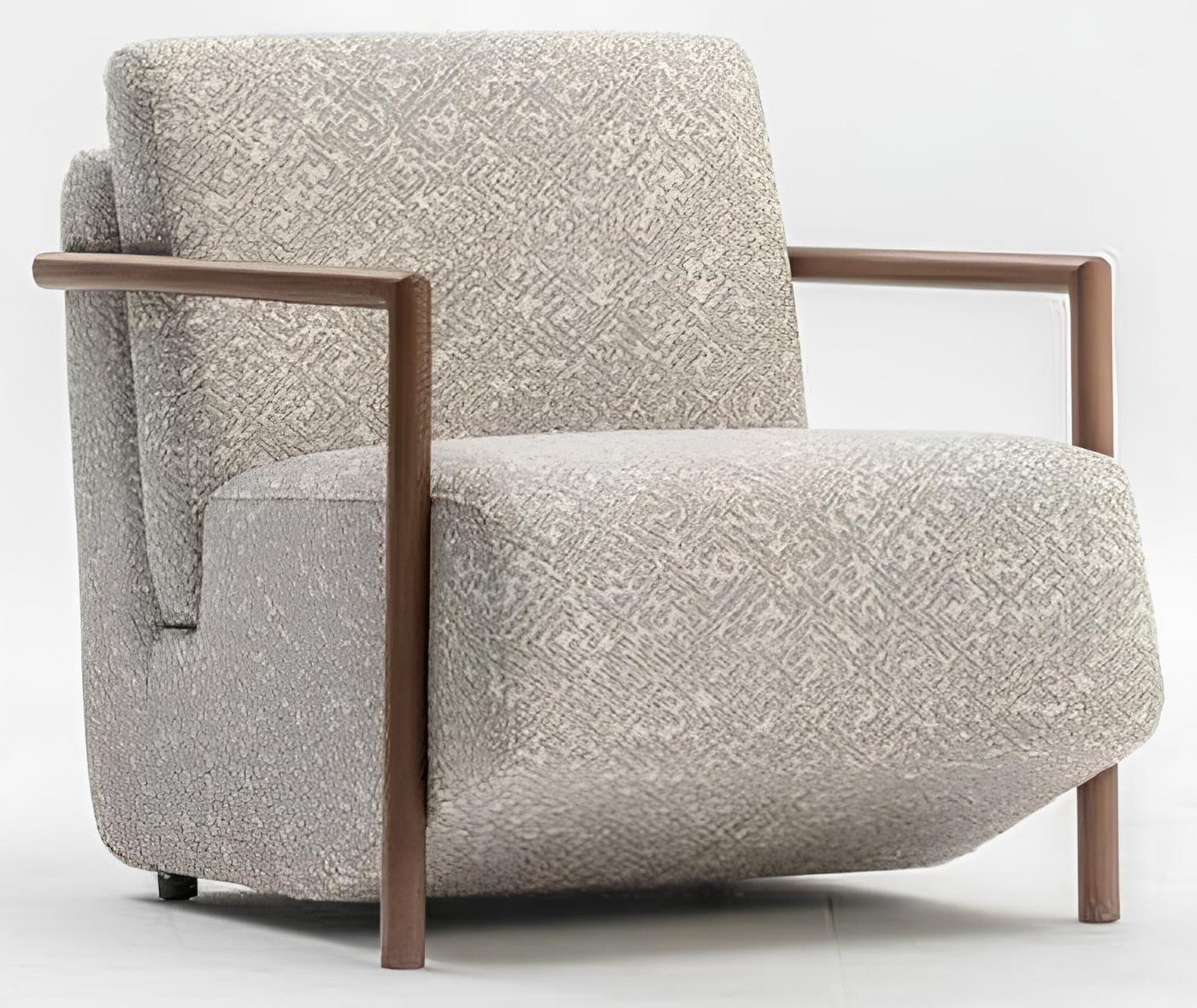 Xlmoebel Loungesessel Einzelner Clubsessel in luxuriösem, modernem grauem Design (Sessel), Hergestellt in Europa von Xlmoebel