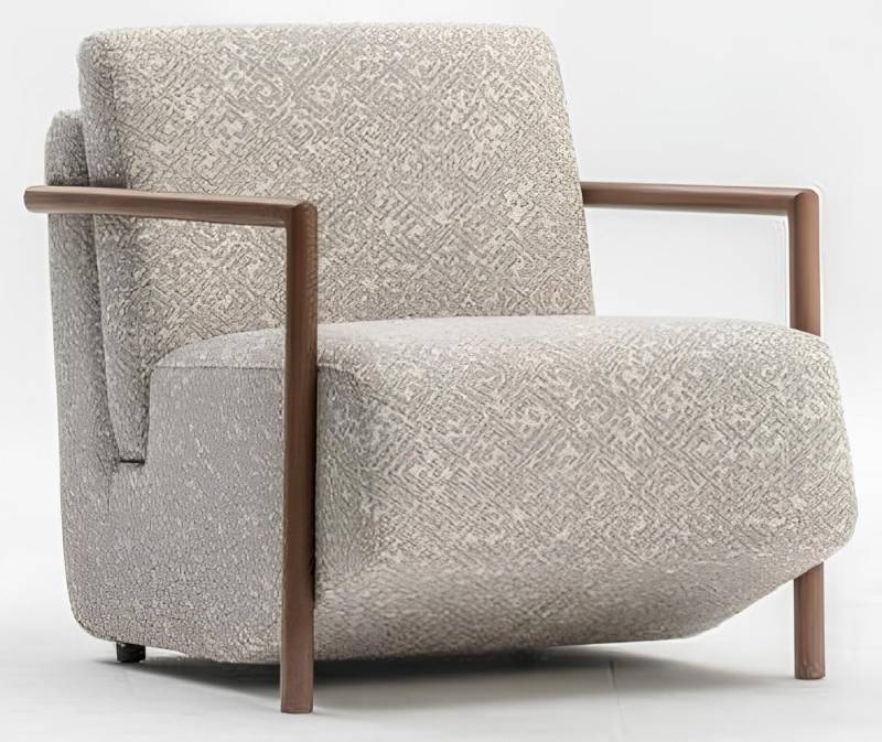 Xlmoebel Loungesessel Einzelner Clubsessel in luxuriösem, modernem grauem Design (Sessel), Hergestellt in Europa von Xlmoebel