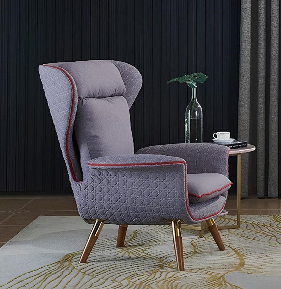 Xlmoebel Loungesessel Neuer Einzelsitzer Stoff Ohrensessel im Designstil (Sessel), Hergestellt in Europa von Xlmoebel