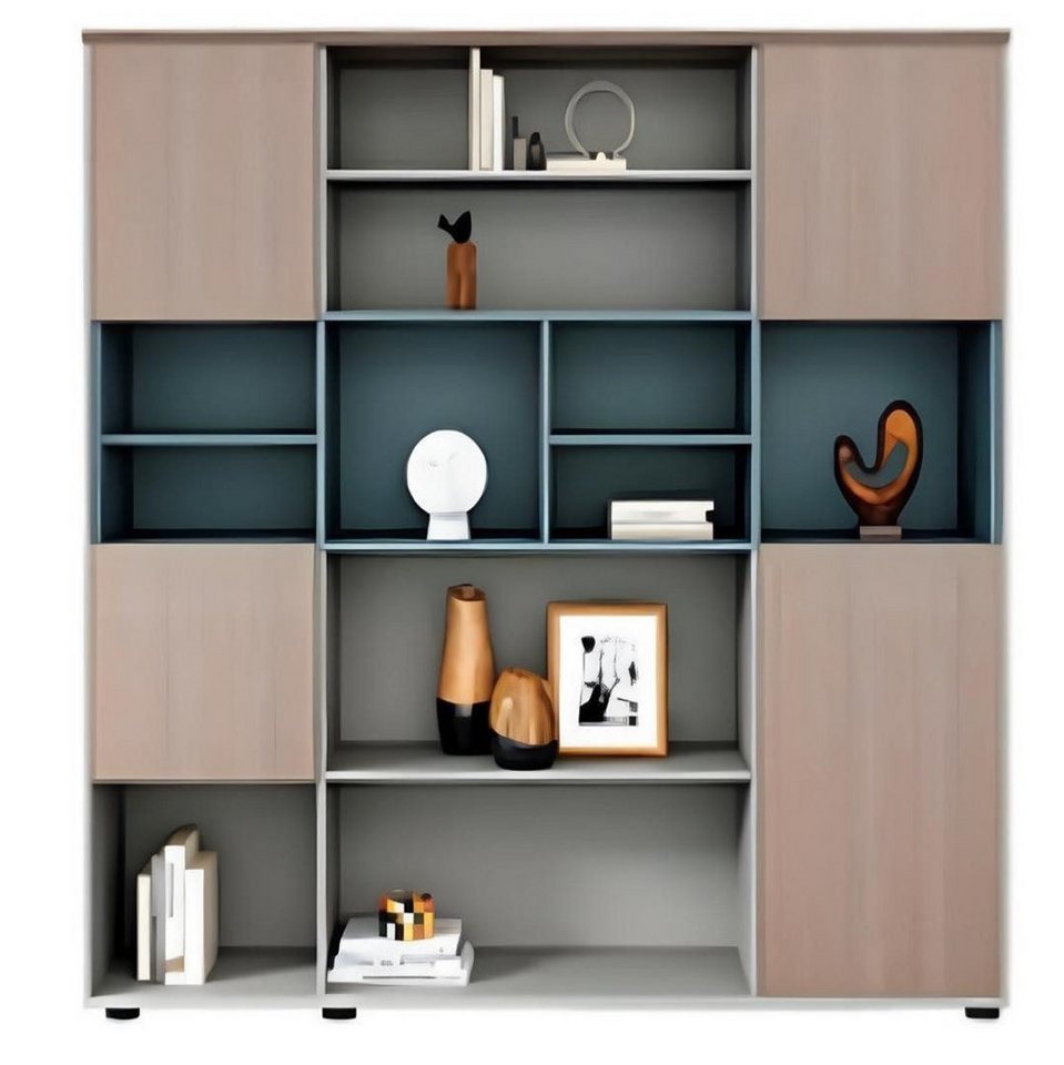 Xlmoebel Bücherregal Schicker Büromöbel-Aufbewahrungsschrank für Dokumente, 1-tlg., Hergestellt in Europa von Xlmoebel