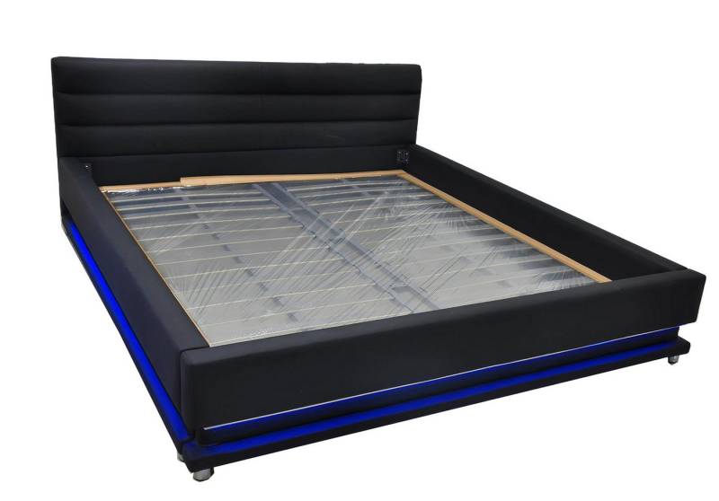 Xlmoebel Multimediabett Neu! Doppelbett mit USB-Anschluss und luxuriösem Lederdesign LB8856 in (Bett "LB8856), Hergestellt in Europa von Xlmoebel