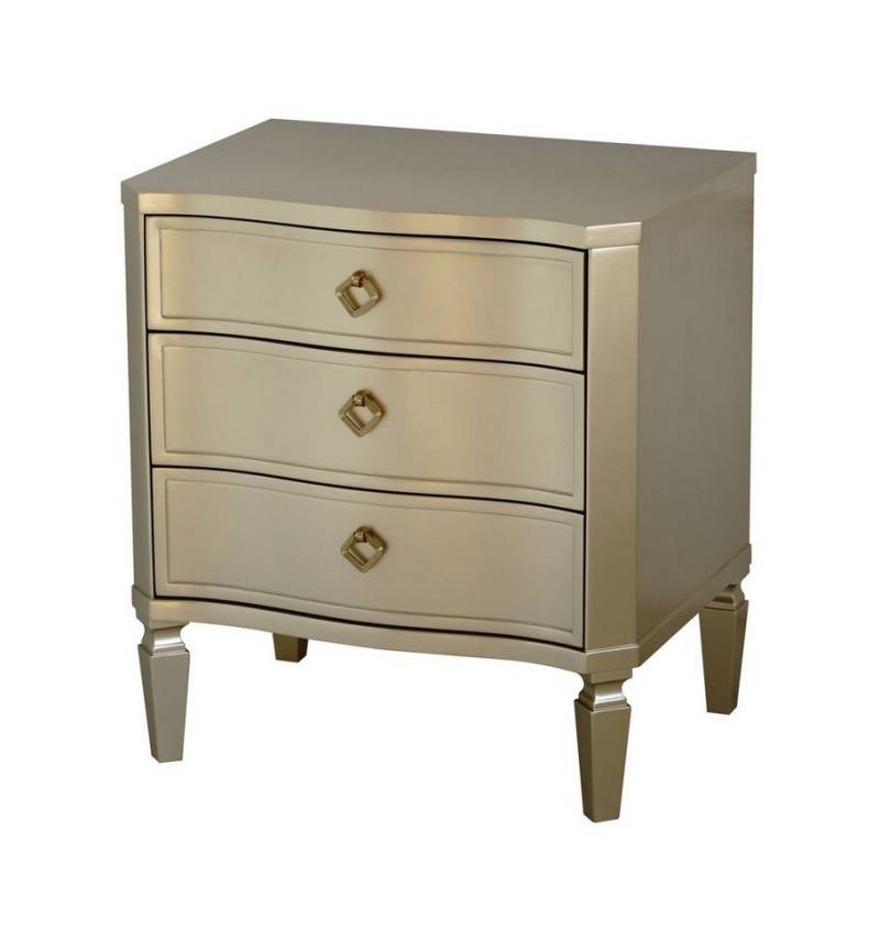 Xlmoebel Nachttisch 2x Metall Glanz Beistell Tisch Schlafzimmer Konsole Nacht Tisch Sofort (2-St., Nachttisch), Made in Europa von Xlmoebel