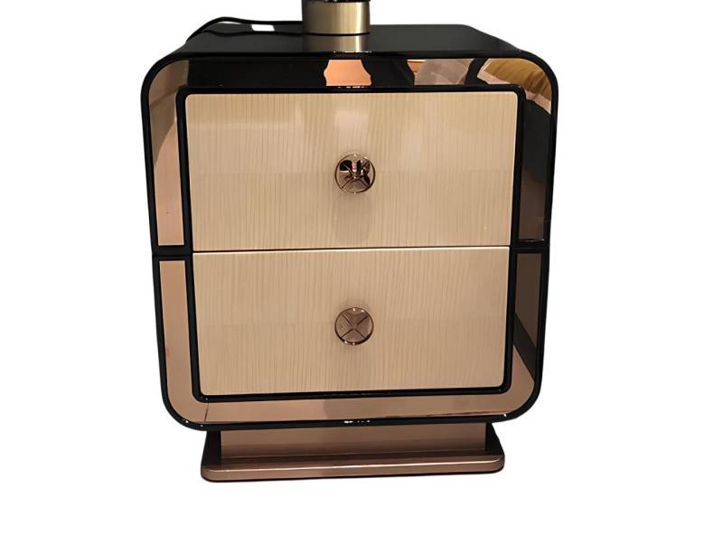 Xlmoebel Nachttisch Exklusive Nachtkonsole mit Designer-Look aus Metall (1-St., Nachttisch), Hergestellt in Europa von Xlmoebel