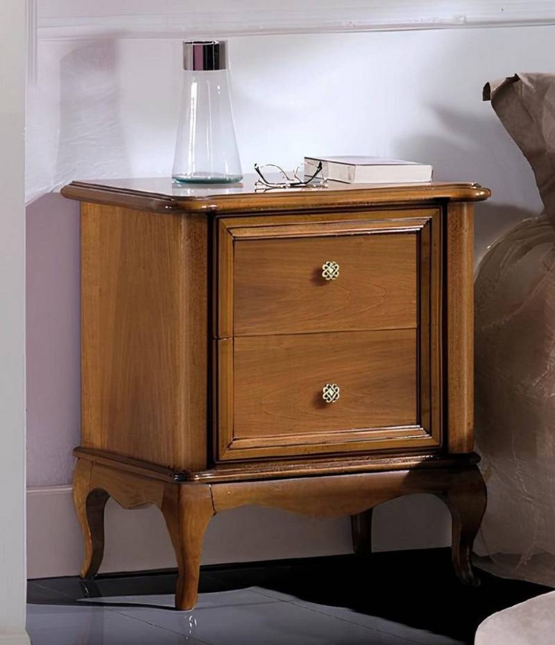 Xlmoebel Nachttisch Klassische Design Schlafzimmer Nachttische aus braunem Holz (Nachttisch), Hergestellt in Europa von Xlmoebel