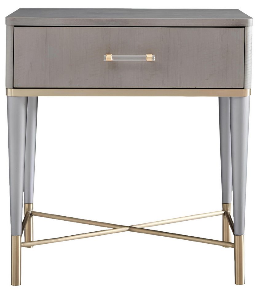 Xlmoebel Nachttisch Konsole für das Schlafzimmer in glänzendem Metall-Design (1-St., Nachttisch), Hergestellt in Europa von Xlmoebel