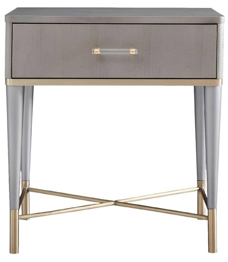 Xlmoebel Nachttisch Konsole für das Schlafzimmer in glänzendem Metall-Design (1-St., Nachttisch), Hergestellt in Europa von Xlmoebel