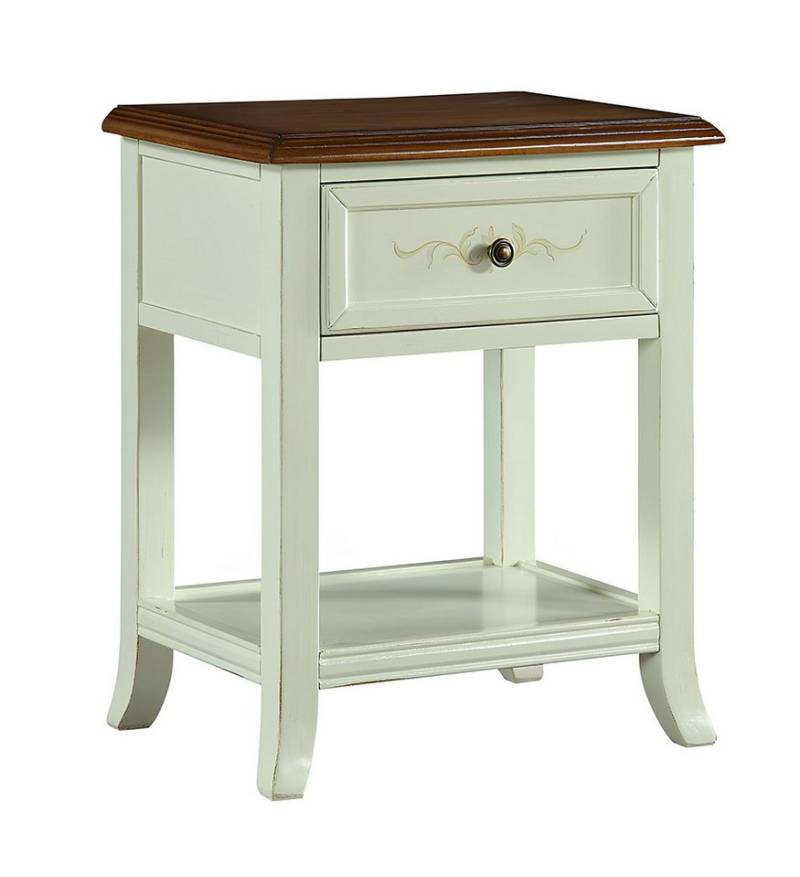 Xlmoebel Nachttisch Landhaus Holz Nachttisch Konsole Design Schlafzimmer Möbel Tablett. (Nachttisch), Hergestellt in Europa von Xlmoebel