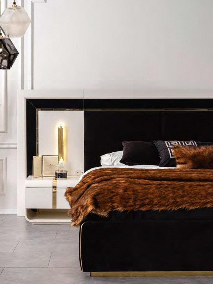 Xlmoebel Nachttisch Luxuriöser Beistelltisch in Weiß für das Schlafzimmer mit moderner (Nachttisch), Hergestellt in Europa von Xlmoebel