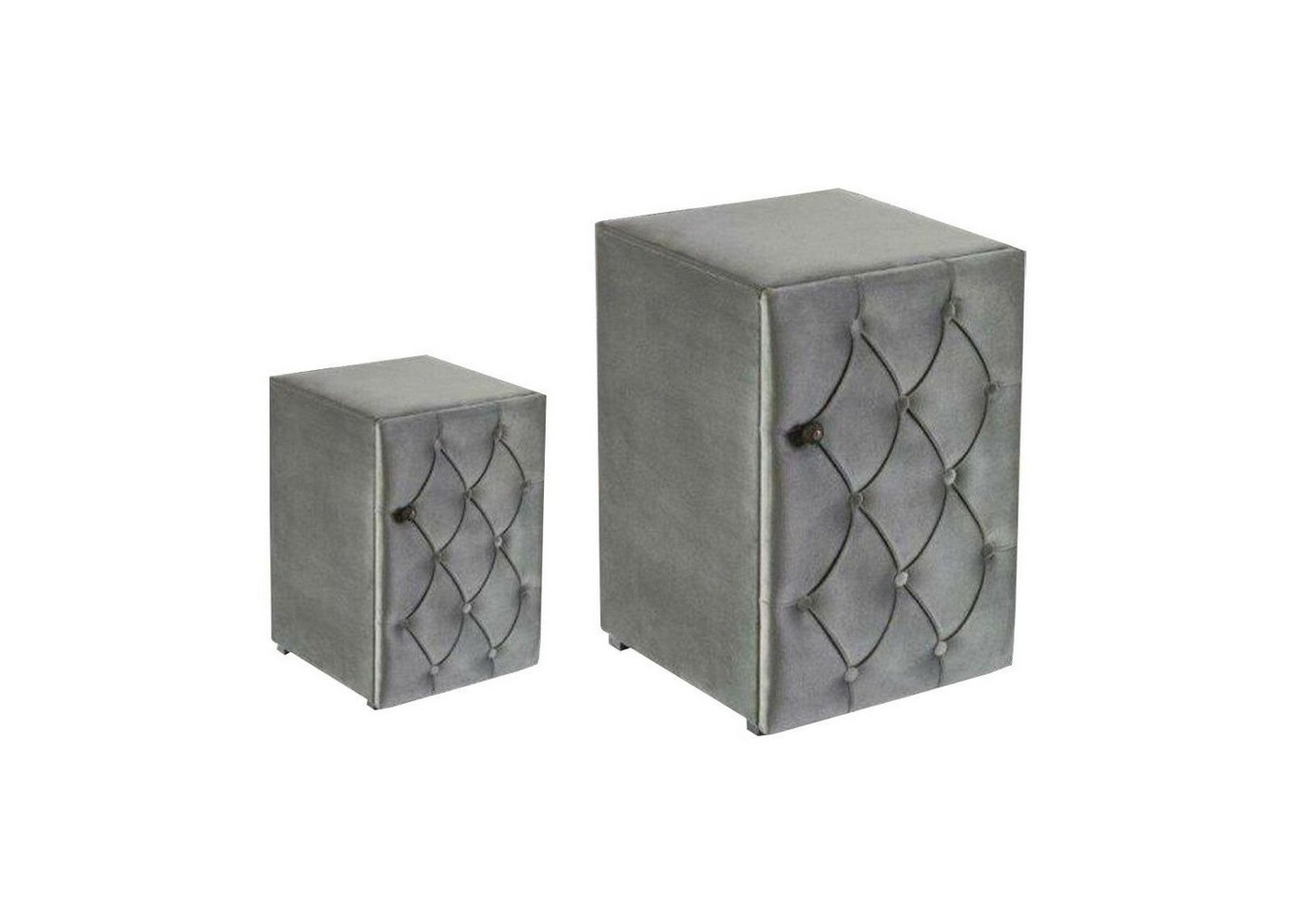 Xlmoebel Nachttisch Modernes Design 2 Nachttische Chesterfield Textil Schlafzimmer Neu (2x Nachttische), Hergestellt in Europa von Xlmoebel