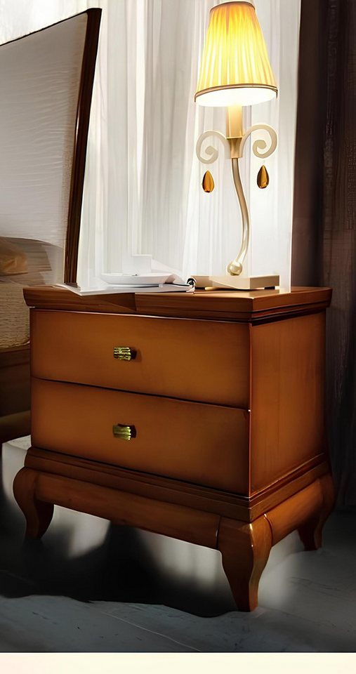 Xlmoebel Nachttisch Nachtkästchen mit 2 Schubladen aus Holz im Design einer Kommode (Nachttisch), Hergestellt in Europa von Xlmoebel