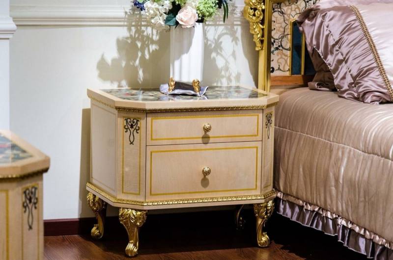 Xlmoebel Nachttisch Neuer Design-Nachttisch mit Schublade und Konsole (Nachttisch), Hergestellt in Europa von Xlmoebel