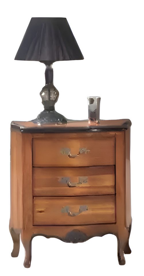 Xlmoebel Nachttisch Neuer eleganter Holz-Nachttisch mit 3 Schubladen im italienischen (1-St., Nachttisch), Hergestellt in Europa von Xlmoebel