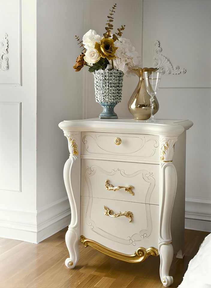 Xlmoebel Nachttisch Weiß Modern Nachttisch Design Luxus Schlafzimmer (1-St., Nachttisch), Hergestellt in Europa von Xlmoebel