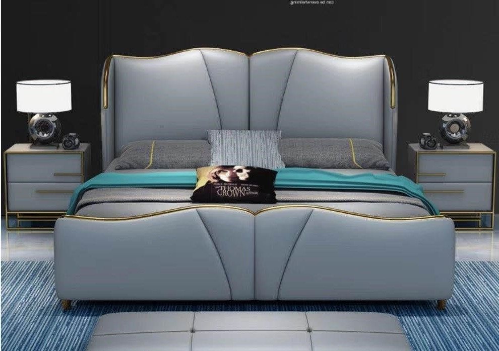 Xlmoebel Nachttisch Zweier-Set Luxuriöse Holz Nachttische in Blauem Design für das (2-St., 2x Nachttisch), Hergestellt in Europa von Xlmoebel