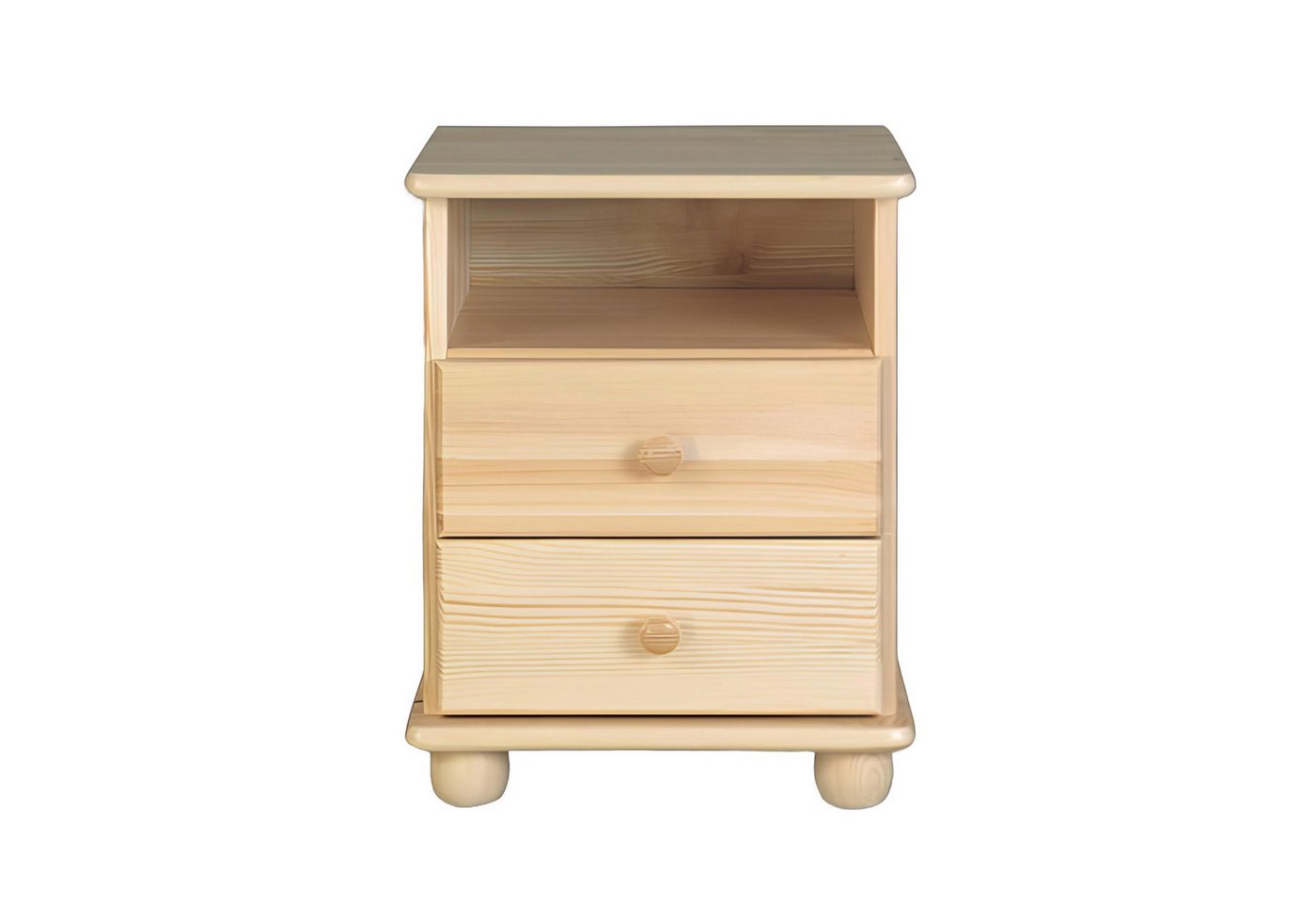 Xlmoebel Nachttisch massiver Holz-Nachttisch im Landhausstil mit Konsolen und Kommode (Nachttisch), Hergestellt in Europa von Xlmoebel