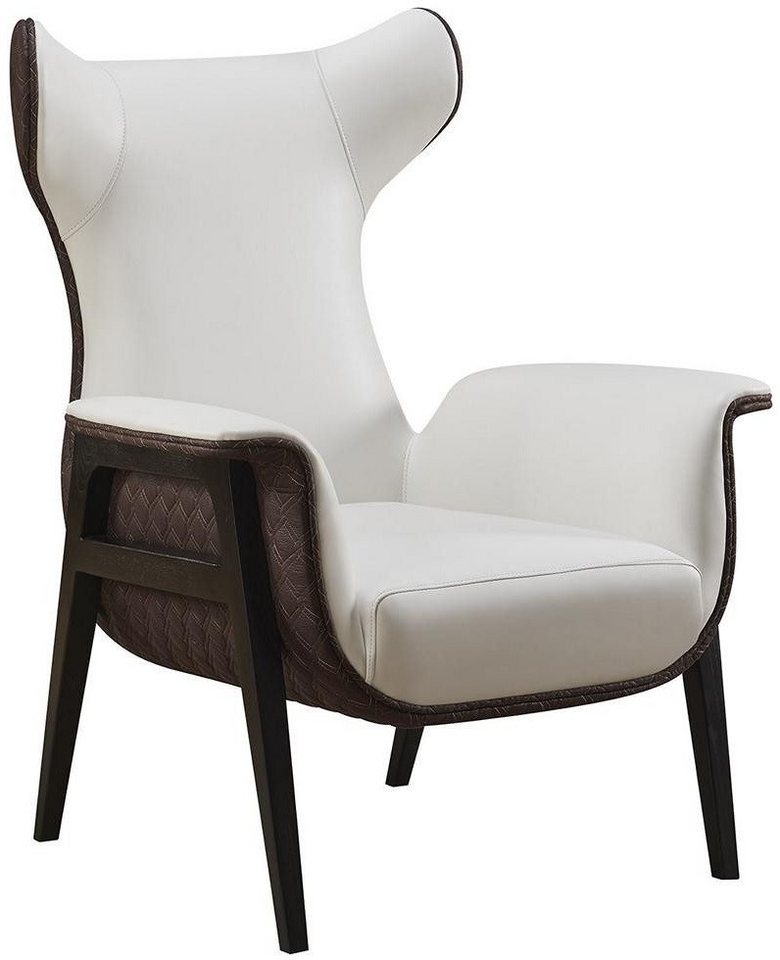 Xlmoebel Ohrensessel Einzelner Stoff Lounge Relaxsessel im Club-Design mit Schlangenmuster (Sessel), Hergestellt in Europa von Xlmoebel