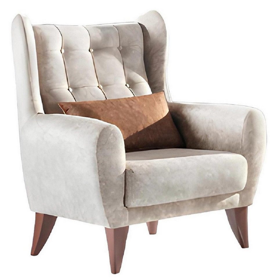 Xlmoebel Ohrensessel Einzelner Stoffstuhl Luxus Design Klassisches Modernes Polstersofa (Sessel), Hergestellt in Europa von Xlmoebel