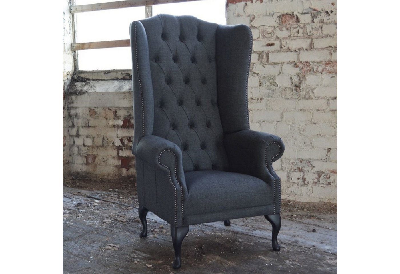 Xlmoebel Ohrensessel Gemütlicher Sessel mit Ohren im Fernsehdesign, gepolstertes Sofa (Chesterfield Ohrensessel - 359), Hergestellt in Europa von Xlmoebel