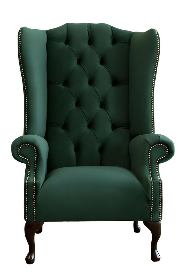 Xlmoebel Ohrensessel Komfortabler Sessel aus Samt im Chesterfield-Design mit Polsterung (Sessel), Hergestellt in Europa von Xlmoebel