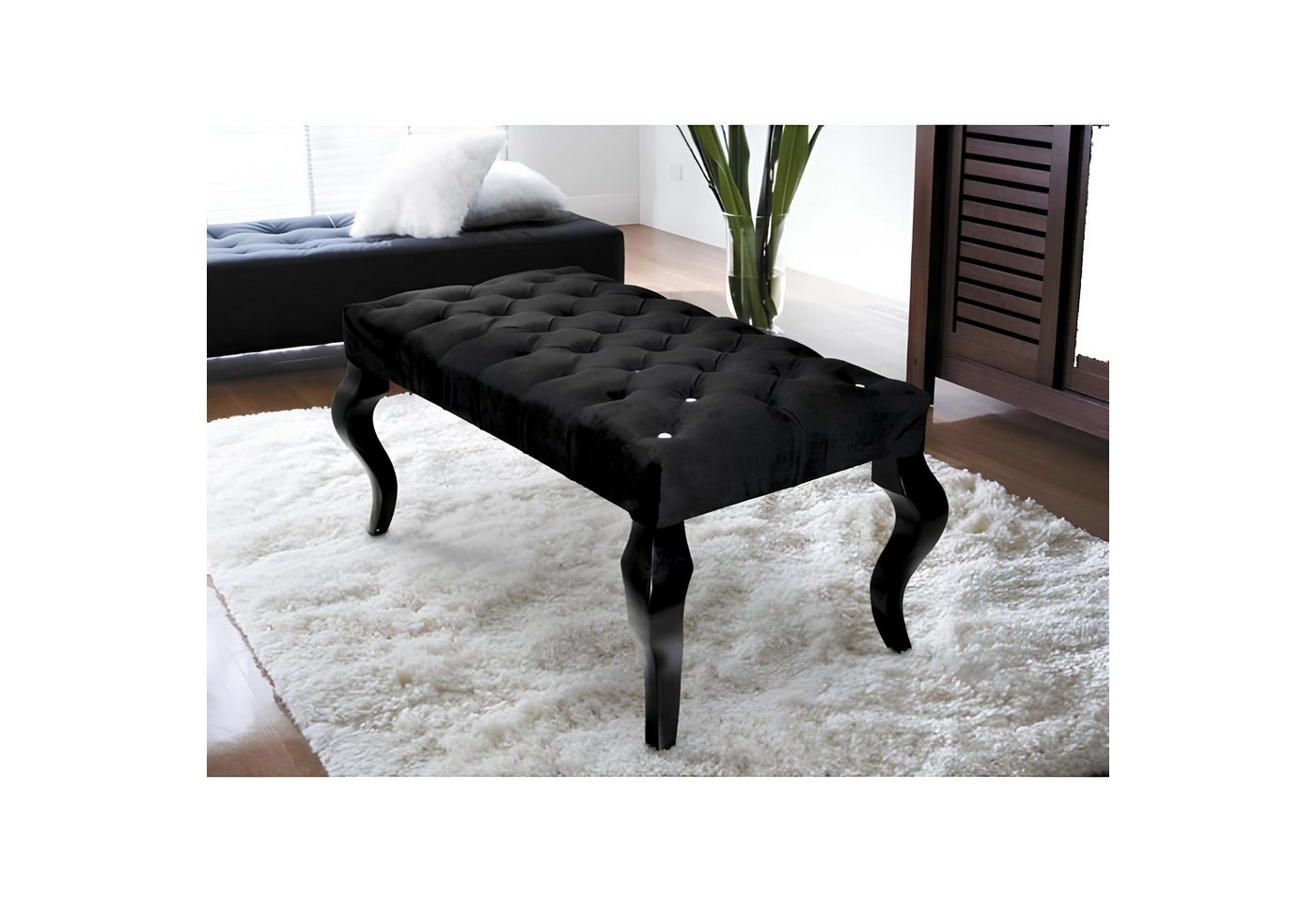 Xlmoebel Polsterbank Neuer Manchester Runder Hocker Ottomane Fußhocker Chaise Pouf (HOCKER POLSTERHOCKER CHAISE MANCHESTER 120), Hergestellt in Europa von Xlmoebel