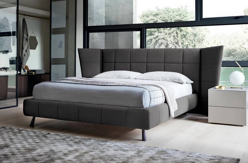 Xlmoebel Polsterbett Betten 160 x 200cm Doppel Hotel Holz Luxus Design Bett (1-tlg., Bett), Hergestellt In Italy von Xlmoebel