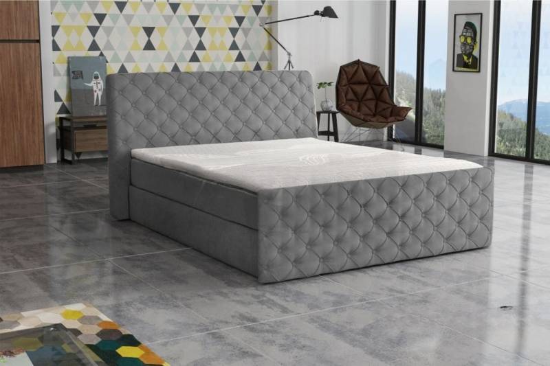 Xlmoebel Polsterbett Chesterfield Hotel Doppelbett aus Leder für das Schlafzimmer (Bett), Hergestellt in Europa von Xlmoebel