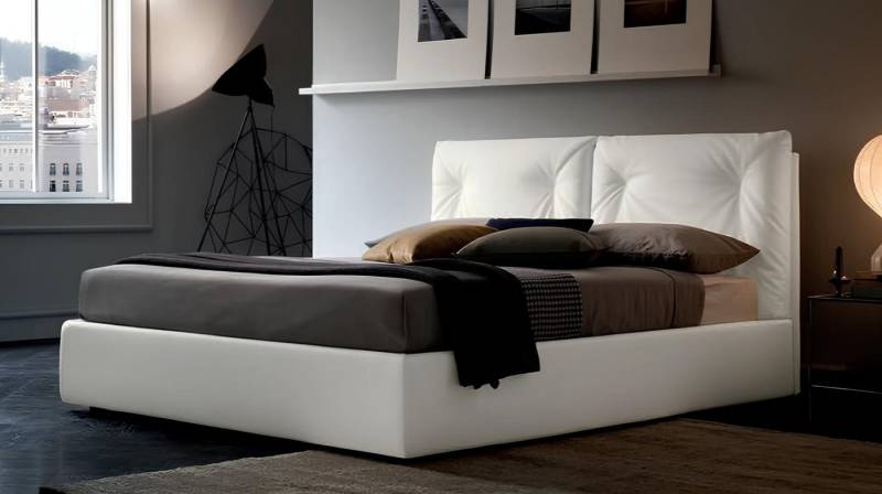 Xlmoebel Polsterbett Schlafzimmer 160 x 200 cm Design Textil Bett Polster Luxus Betten (1-tlg., Bett), Hergestellt in Europa von Xlmoebel