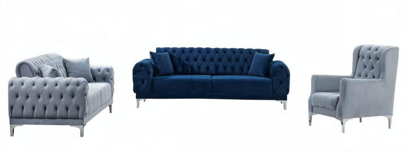 Xlmoebel Polstergarnitur 3-Sitzer Sofagarnitur Lounge-Set für das Wohnzimmer mit Relaxfunktion, (3-Sitzer Sofa + 2-Sitzer Sofa + Sessel), Hergestellt in Europa von Xlmoebel