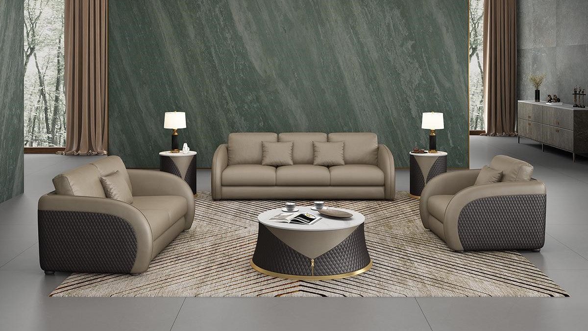 Xlmoebel Polstergarnitur Dreiteiliges Set mit einem Dreisitzer, einem Zweisitzer und einem, (Sofagarnitur 3+2+1 Sitzer), Hergestellt in Europa von Xlmoebel