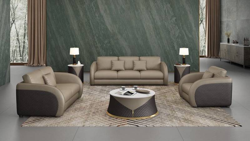 Xlmoebel Polstergarnitur Dreiteiliges Set mit einem Dreisitzer, einem Zweisitzer und einem, (Sofagarnitur 3+2+1 Sitzer), Hergestellt in Europa von Xlmoebel