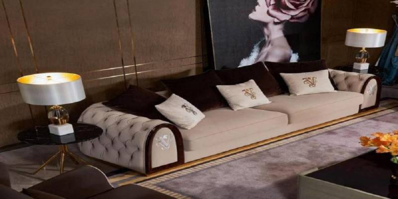 Xlmoebel Polstergarnitur Vollständiges Set Wohnzimmersitzgruppe 431 Sitzkissen Sofas Edle Luxus, (4tlg.Set (Sofagarnitur 4+3+1 Sitzer + Couchtisch), Hergestellt in Europa von Xlmoebel