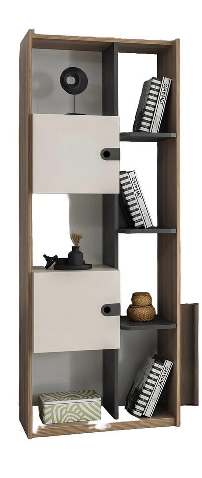 Xlmoebel Mehrzweckregal Bücherregal Zeitgemäß Offene Ablagefächer Türen Holzdesign Creme, Hergestellt in Europa Xlmoebel Mehrzweckregal Bücherregal Zeitgemäß Offene Ablagefächer Türen Holzdesign Creme, Hergestellt in Europa von Xlmoebel