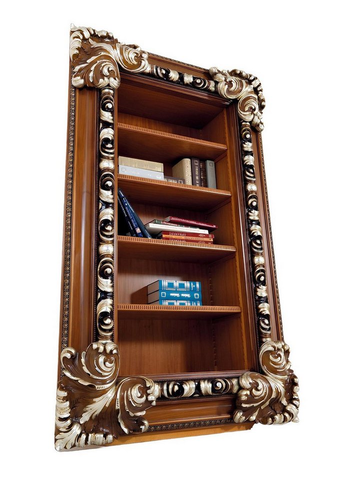 Xlmoebel Bücherregal Neu Italienisches Holz-Bücherregal Schrank für Wohnzimmer und Büro., 1-tlg., Hergestellt in Europa von Xlmoebel