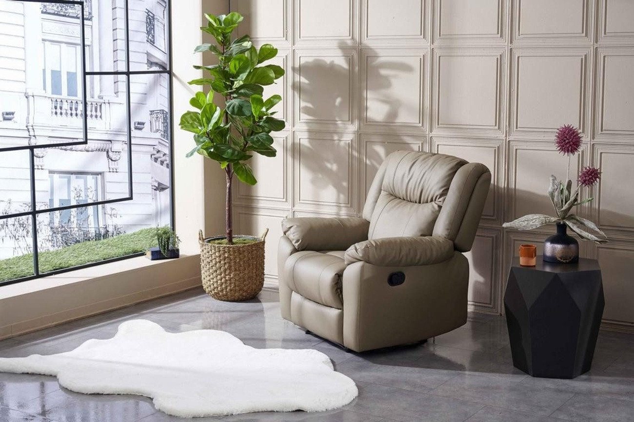 Xlmoebel Relaxsessel Bequemer Relaxsessel – 1-Sitzer mit Armlehnen im klassischen Design (Sessel), Hergestellt in Europa von Xlmoebel