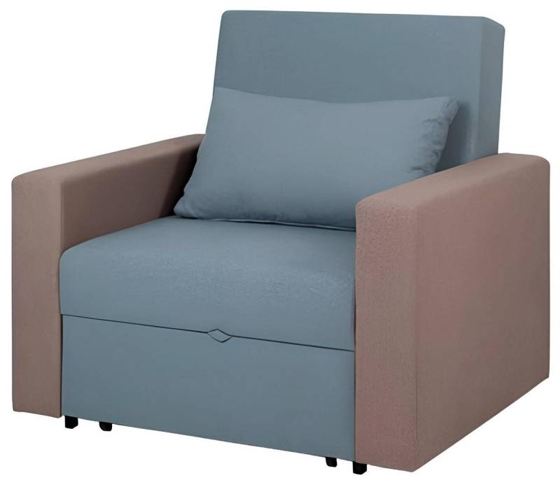 Xlmoebel Relaxsessel Einzelsessel mit Schlaffunktion in Blau für luxuriöse Entspannung (Sessel), Hergestellt in Europa von Xlmoebel