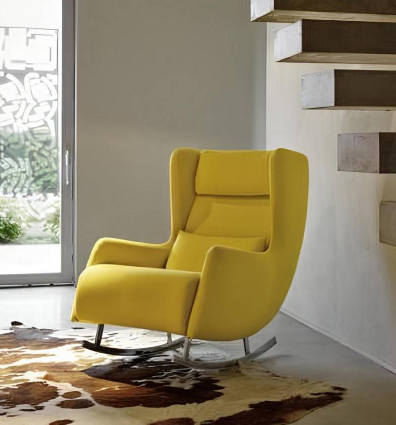 Xlmoebel Schaukelstuhl Einzelstück Luxus Sitzmöbel Luxuriöser Italienischer Stil Echtholz, Hergestellt in Europa von Xlmoebel