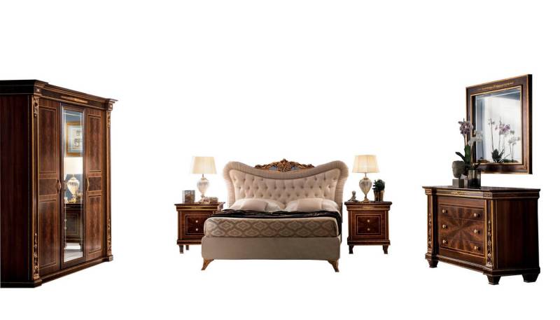 Xlmoebel Komplettschlafzimmer Schlafzimmer Set Bett Kommode Nachttisch modern klassisch, Hergestellt in Europa von Xlmoebel