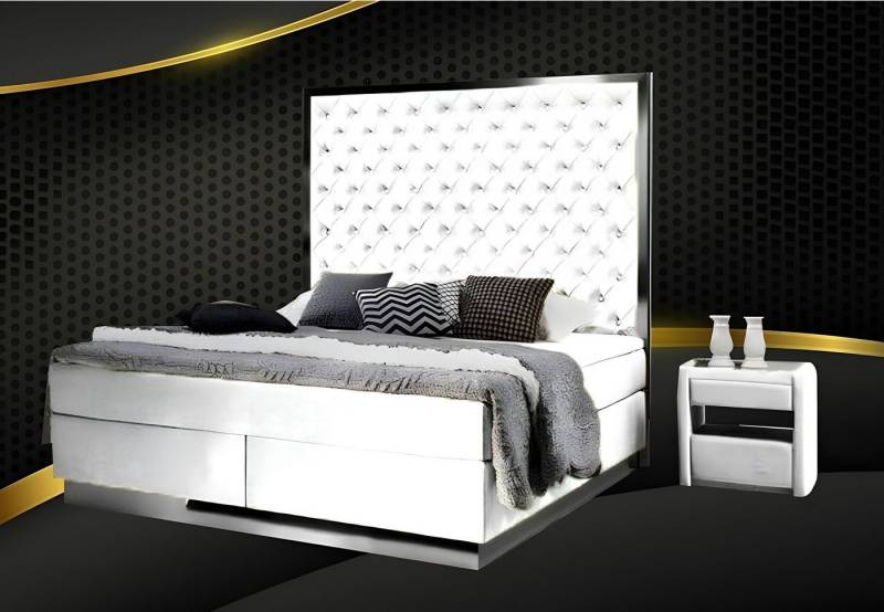 Xlmoebel Schlafzimmer-Set 3-teiliges Schlafzimmer-Set mit Boxspringbett Textilbezug, (Bett + 2X Nachttisch), Hergestellt in Europa von Xlmoebel