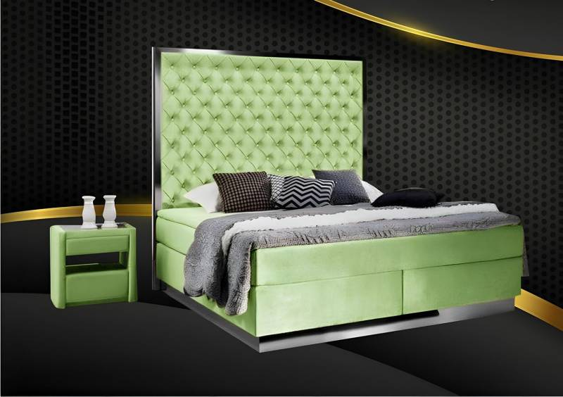 Xlmoebel Schlafzimmer-Set 3-teiliges Schlafzimmer-Set mit Boxspringbett Textilbezug, (Bett + 2X Nachttisch), Hergestellt in Europa von Xlmoebel