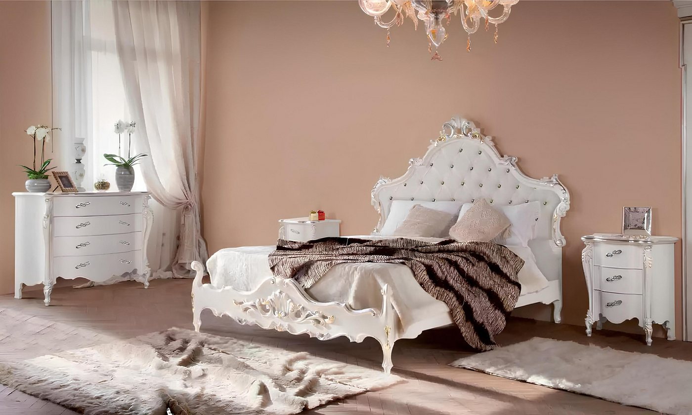 Xlmoebel Schlafzimmer-Set 4-teiliges Set aus Holz für das Schlafzimmer mit einem Bett, (Set 4tlg(Bett + 2x Nachttische + Kommode), Hergestellt in Europa von Xlmoebel