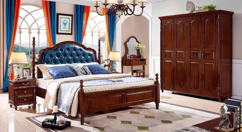 Xlmoebel Komplettschlafzimmer Bett 2x Nachttische Schlafzimmer Set Design Luxus, (3-tlg., Bett / 2x Nachttische), Hergestellt in Europa von Xlmoebel