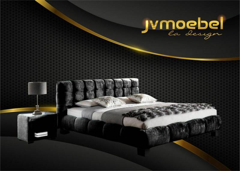Xlmoebel Schlafzimmer-Set Bett Textil 2x Nachttisch 3 tlg. Schlafzimmer Set Möbel Modern Luxus, (3-tlg., Bett + 2x Nachttische), Hergestellt in Europa von Xlmoebel