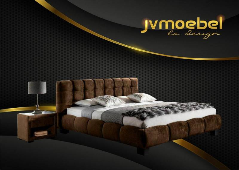 Xlmoebel Schlafzimmer-Set Bett Textil 2x Nachttisch 3 tlg. Schlafzimmer Set Möbel Modern Luxus, (3-tlg., Bett + 2x Nachttische), Hergestellt in Europa von Xlmoebel