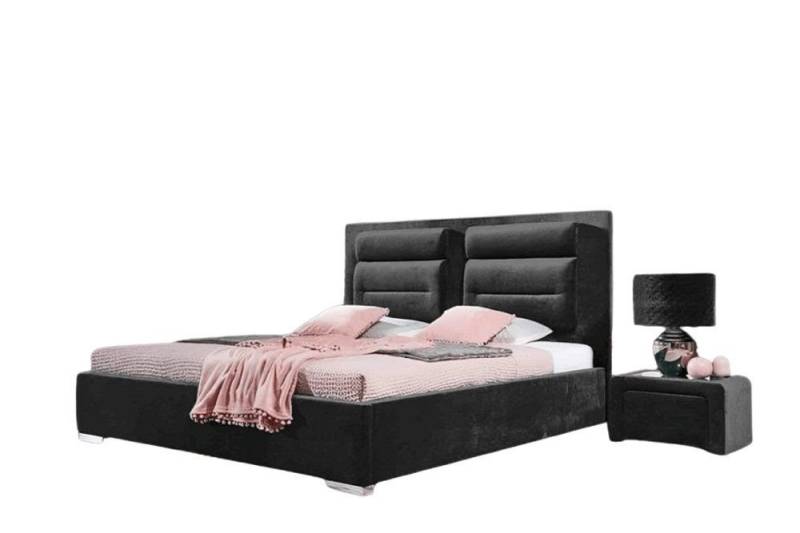 Xlmoebel Schlafzimmer-Set Bett Textil 2x Nachttische 3 tlg. Schlafzimmer Set Möbel Modern Luxus, (3-tlg., Bett + 2x Nachttische), Hergestellt in Europa von Xlmoebel